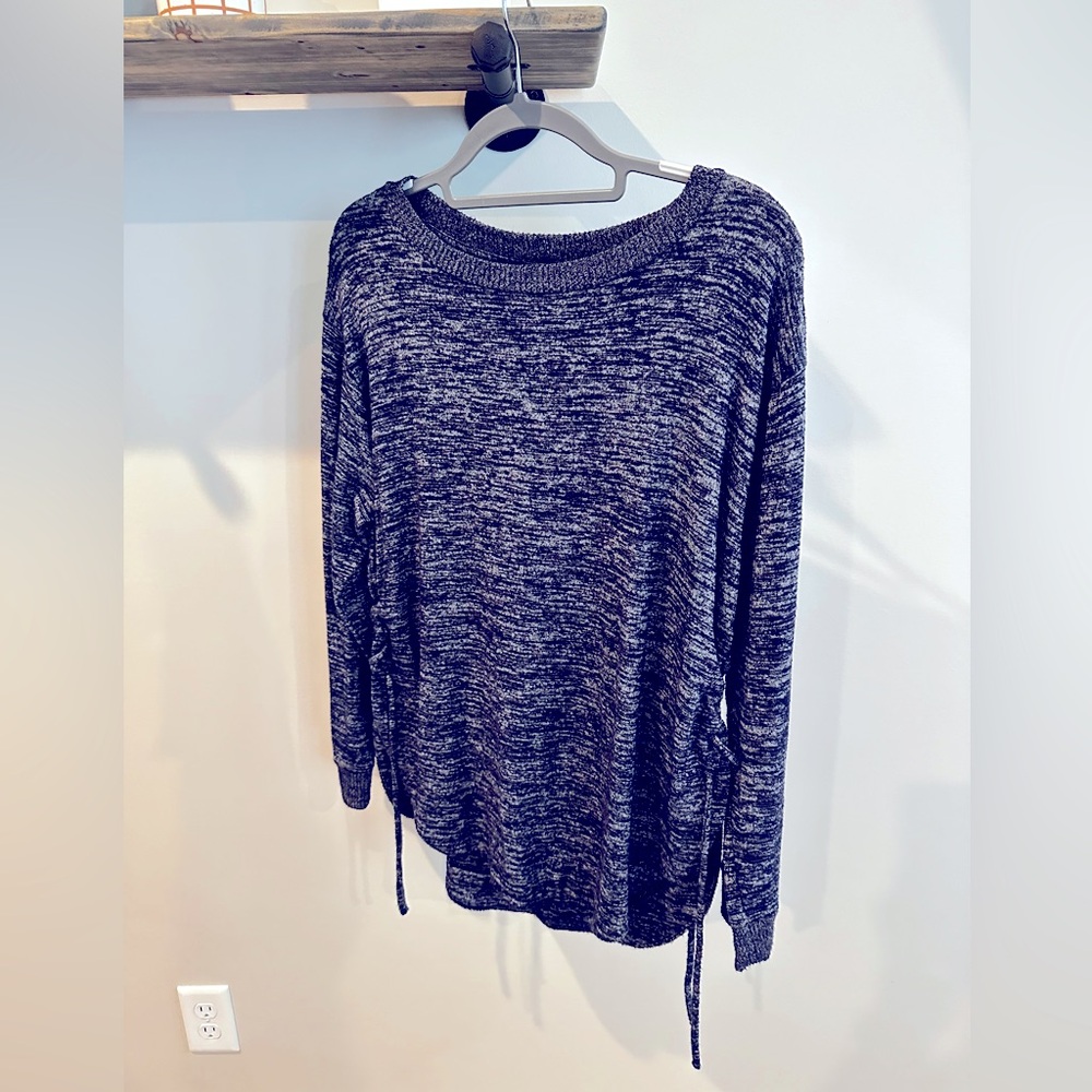 Heather blue sweater